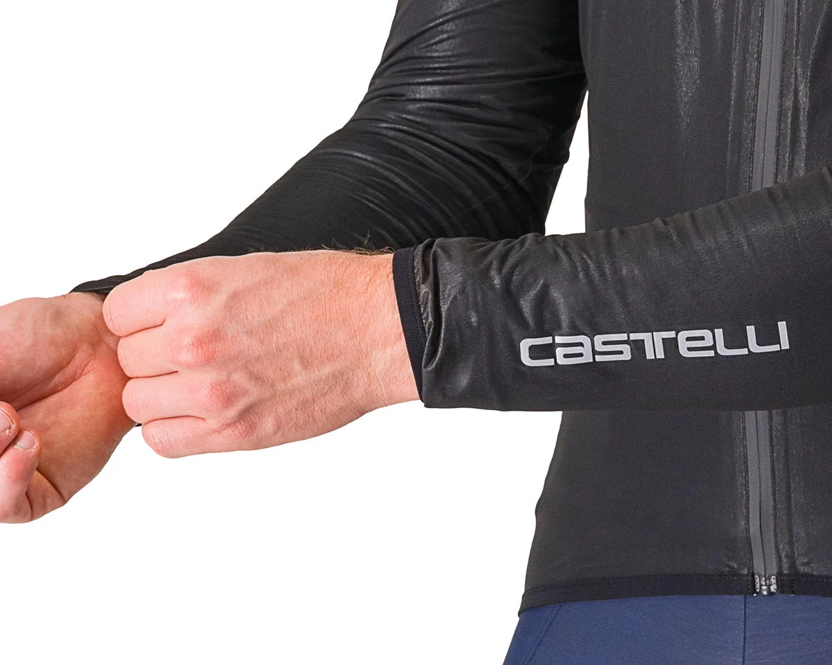 Castelli Squall Men's Shell Jacket (Light Black/Silver Grey) (L) - view 4